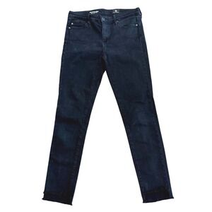 AG Adriano Goldschmied Stevie Ankle Black Coated Jeans‎ Slim Straight 25R